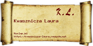 Kvasznicza Laura névjegykártya