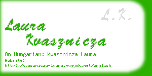 laura kvasznicza business card